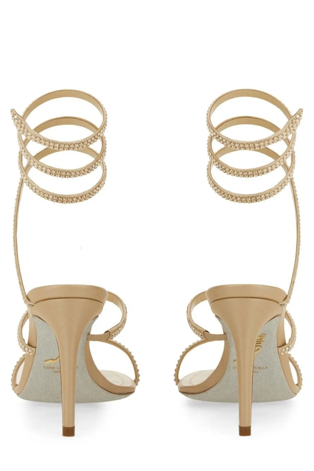 René Caovilla Embellished Ankle Strap Sandals