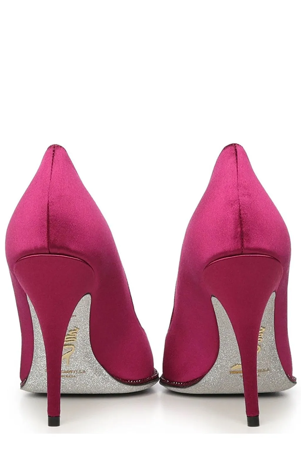 René Caovilla Pointed Toe Heeled Sandals