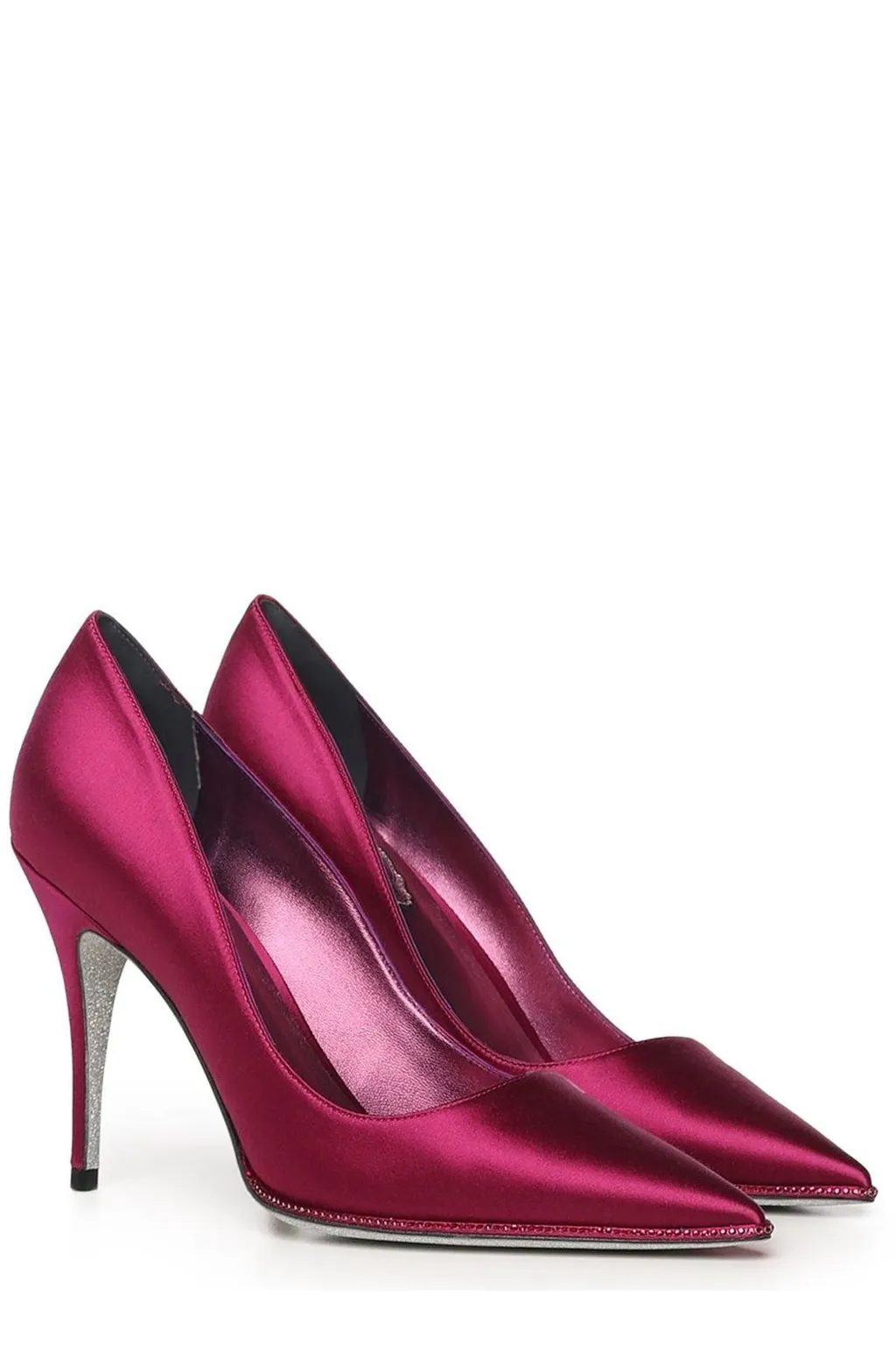 René Caovilla Pointed Toe Heeled Sandals