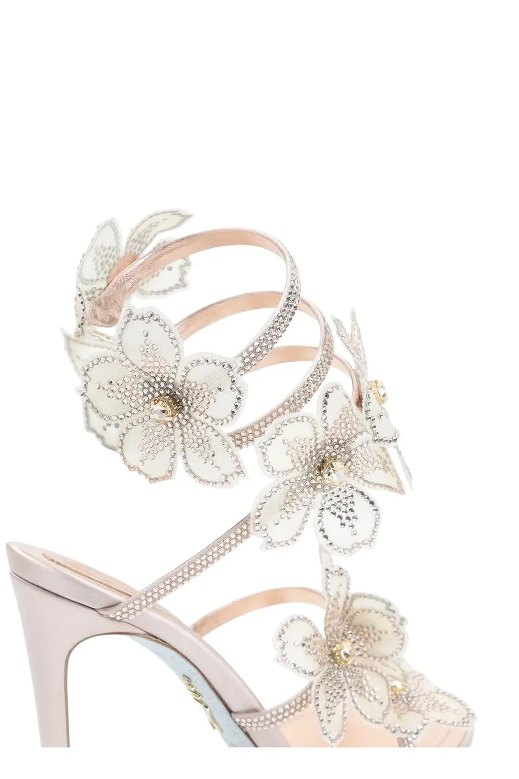 Rene Caovilla Floral Embellished Sandals