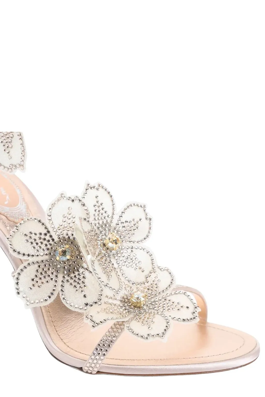 Rene Caovilla Floral Embellished Sandals