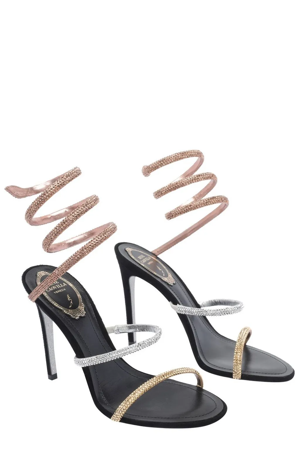 René Caovilla Embellished Heeled Sandals