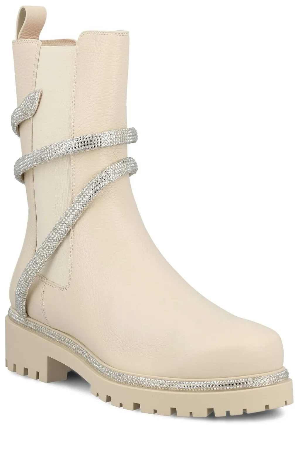 René Caovilla Embellished Round Toe Boots