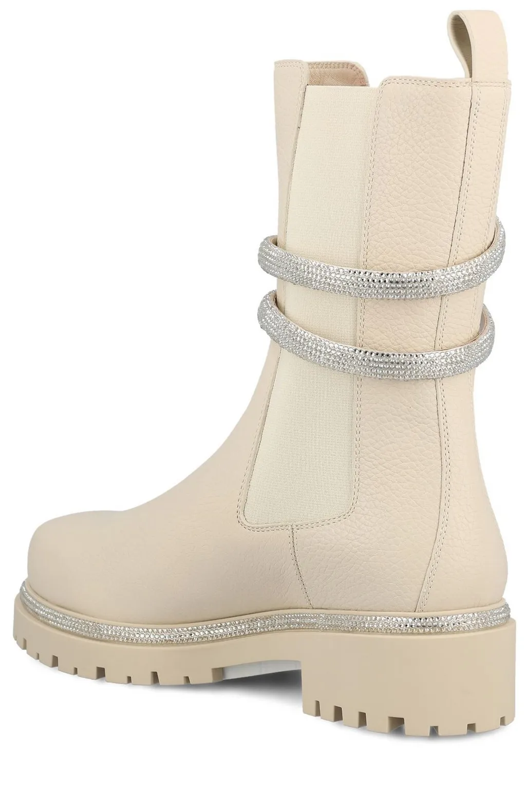 René Caovilla Embellished Round Toe Boots