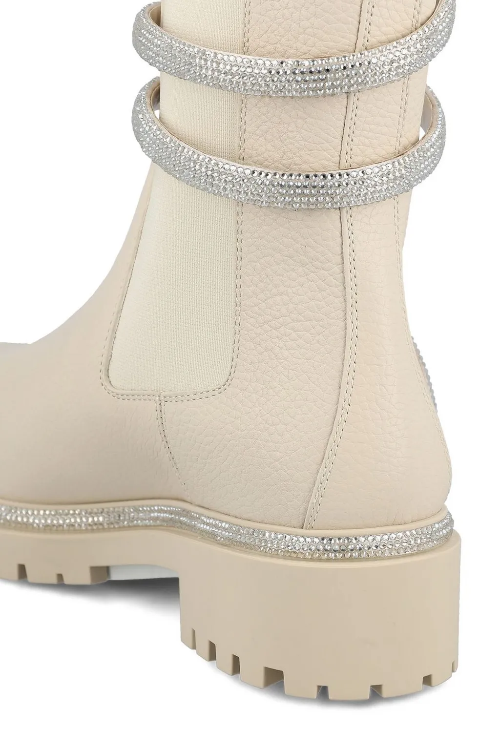 René Caovilla Embellished Round Toe Boots
