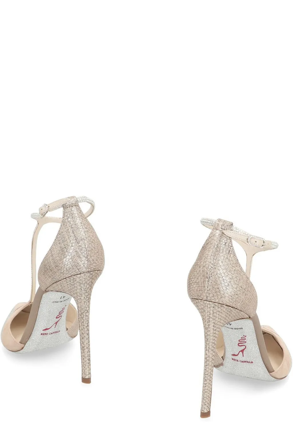 René Caovilla Karung Embellished Pointed Toe Pumps