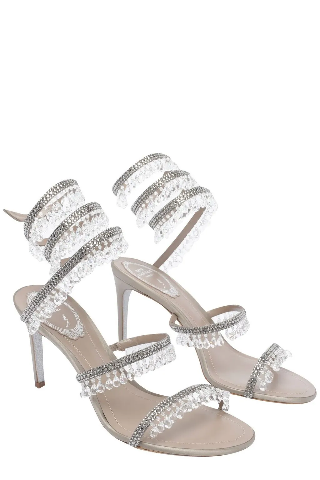 René Caovilla Embellished Heeled Sandals