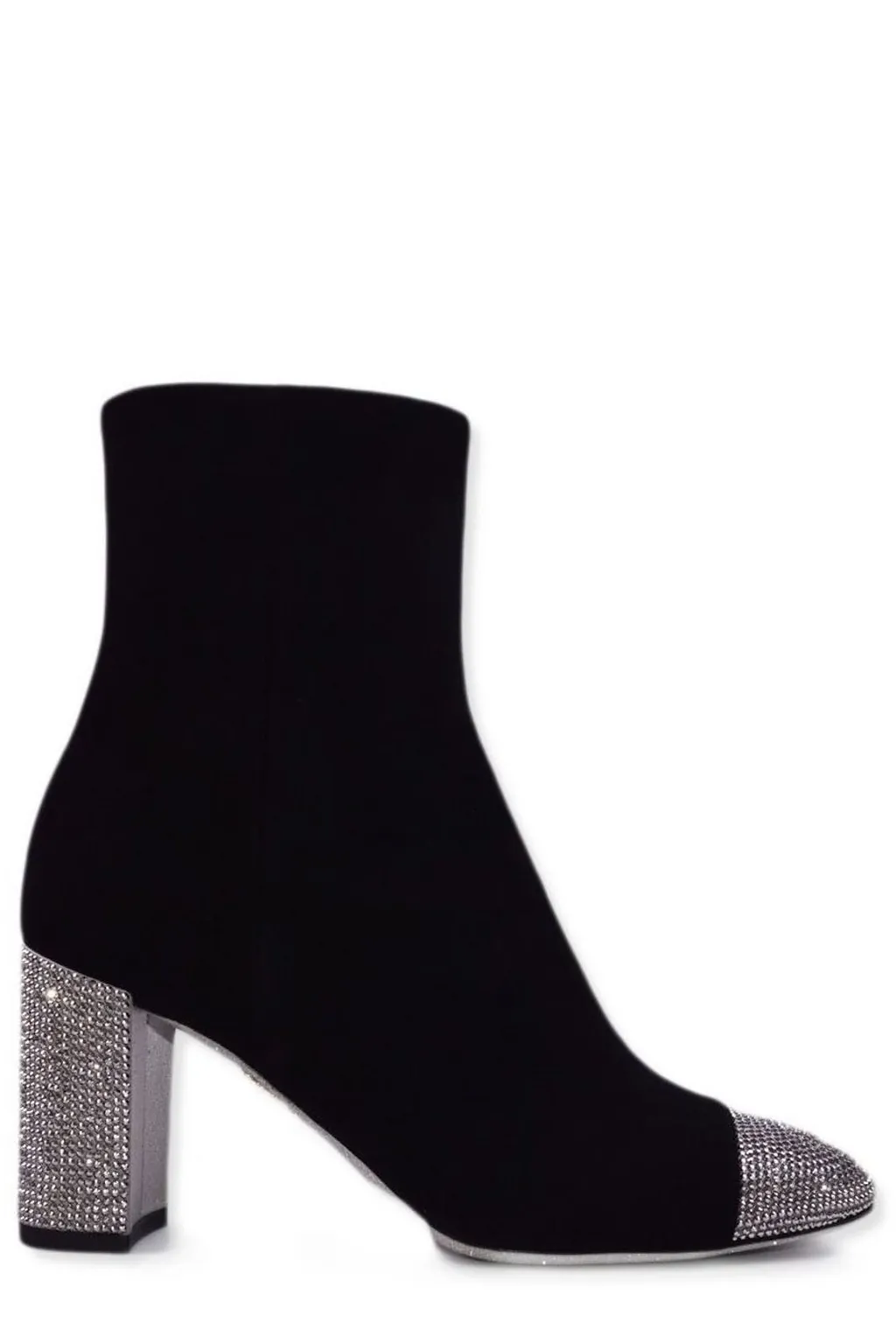 René Caovilla Embellished Pointed Toe Ankle Boots