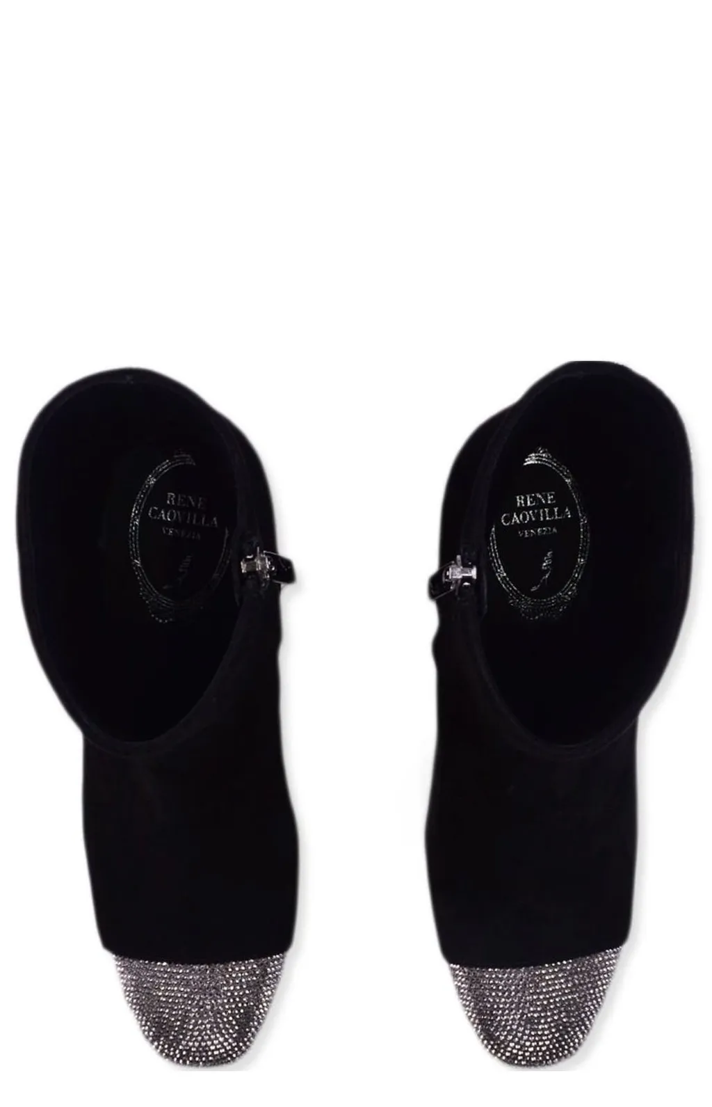 René Caovilla Embellished Pointed Toe Ankle Boots