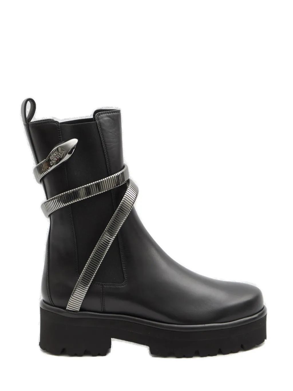 René Caovilla Juniper Wraparound Chain Snake Boots
