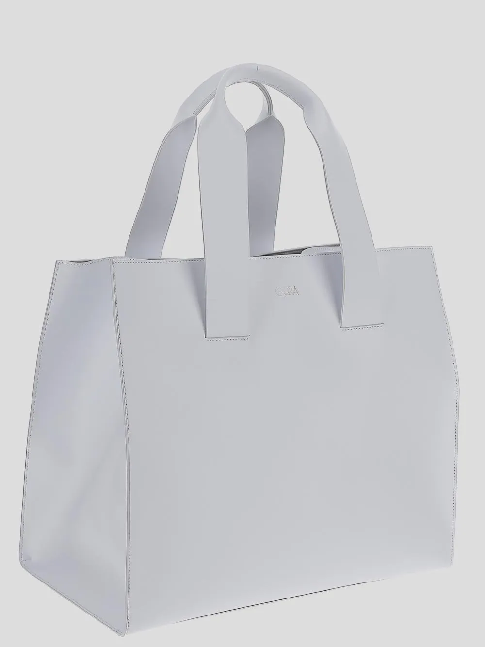 Quira Logo Printed Top Handle Bag