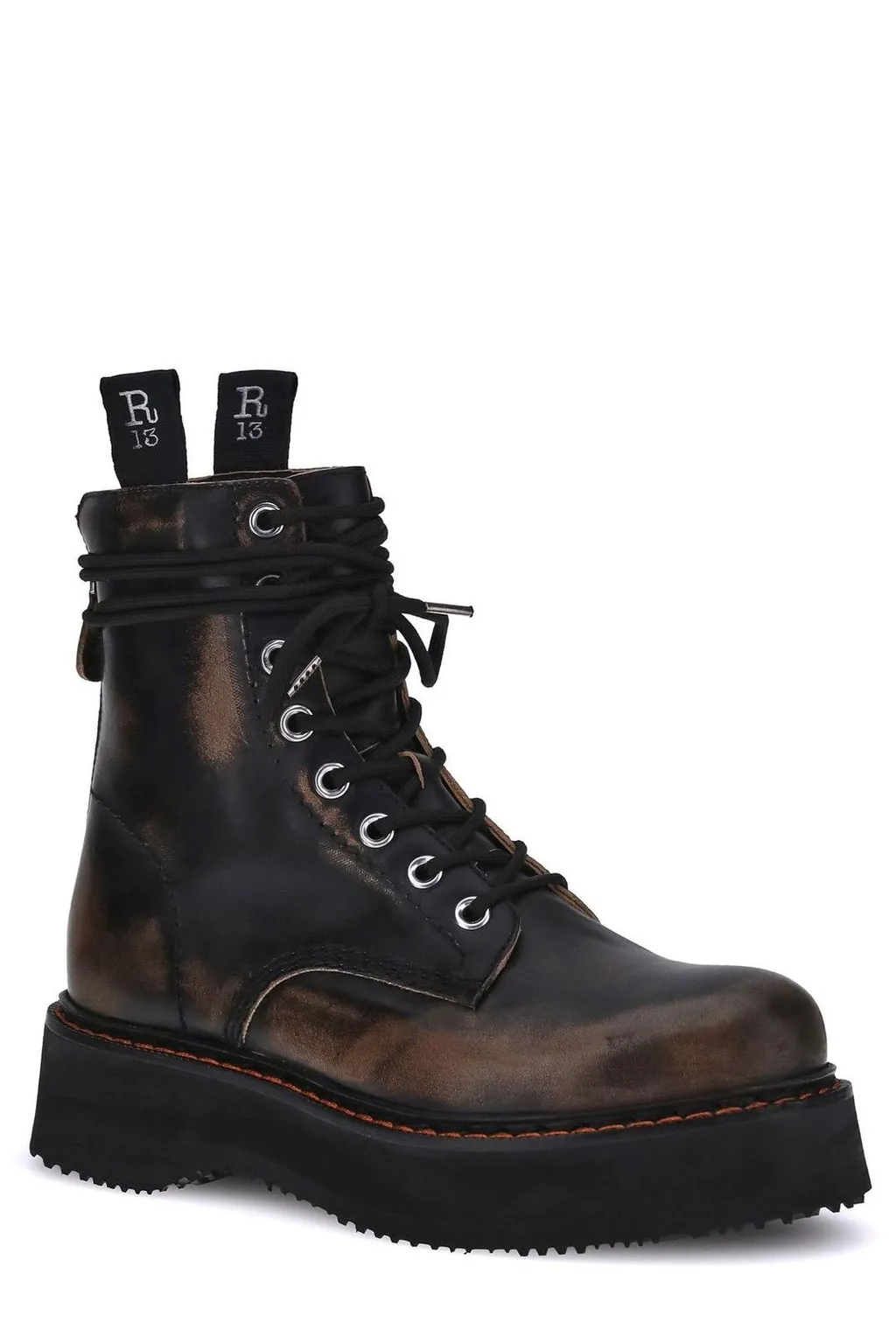 R13 Single Stack Lace-Up Boots