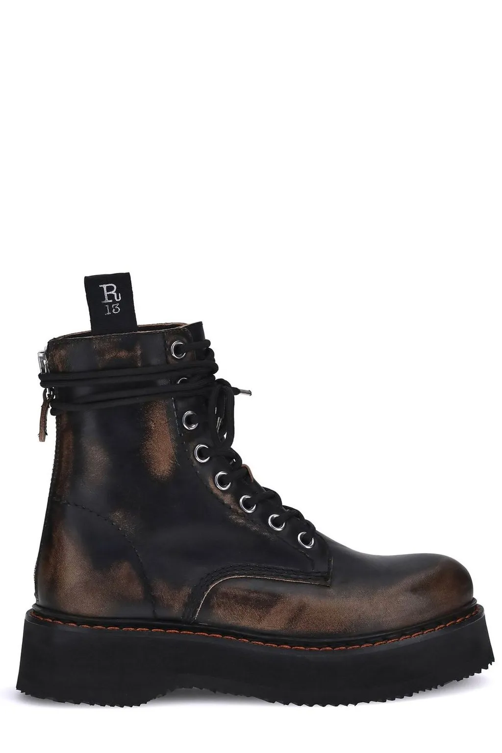R13 Single Stack Lace-Up Boots