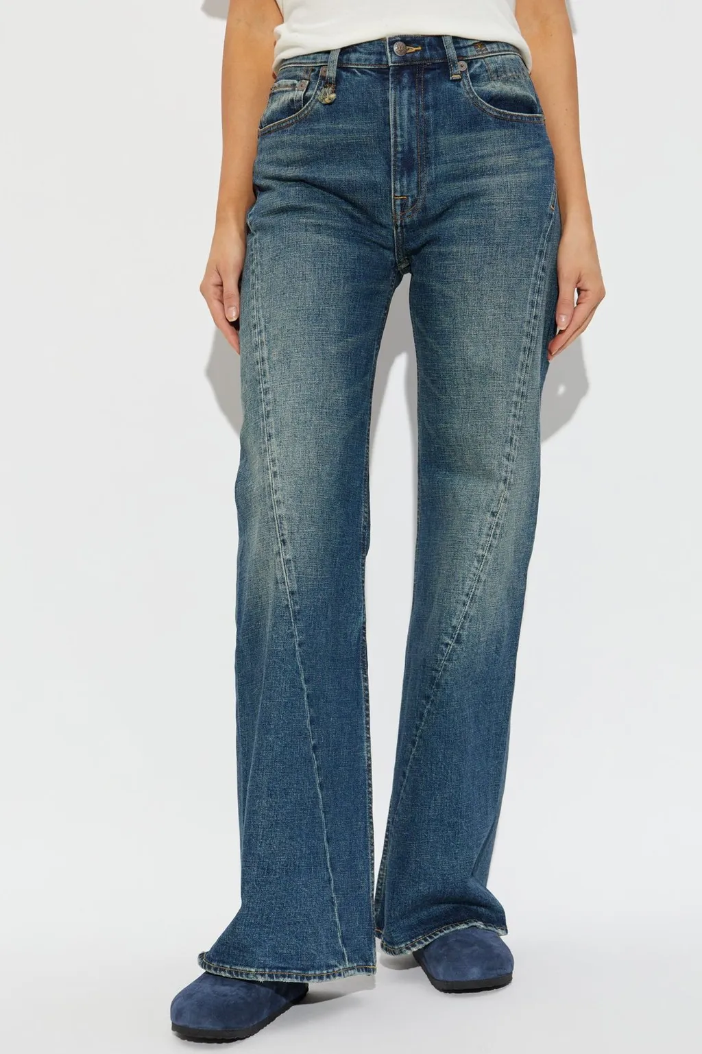 R13 Panelled Flared Jeans