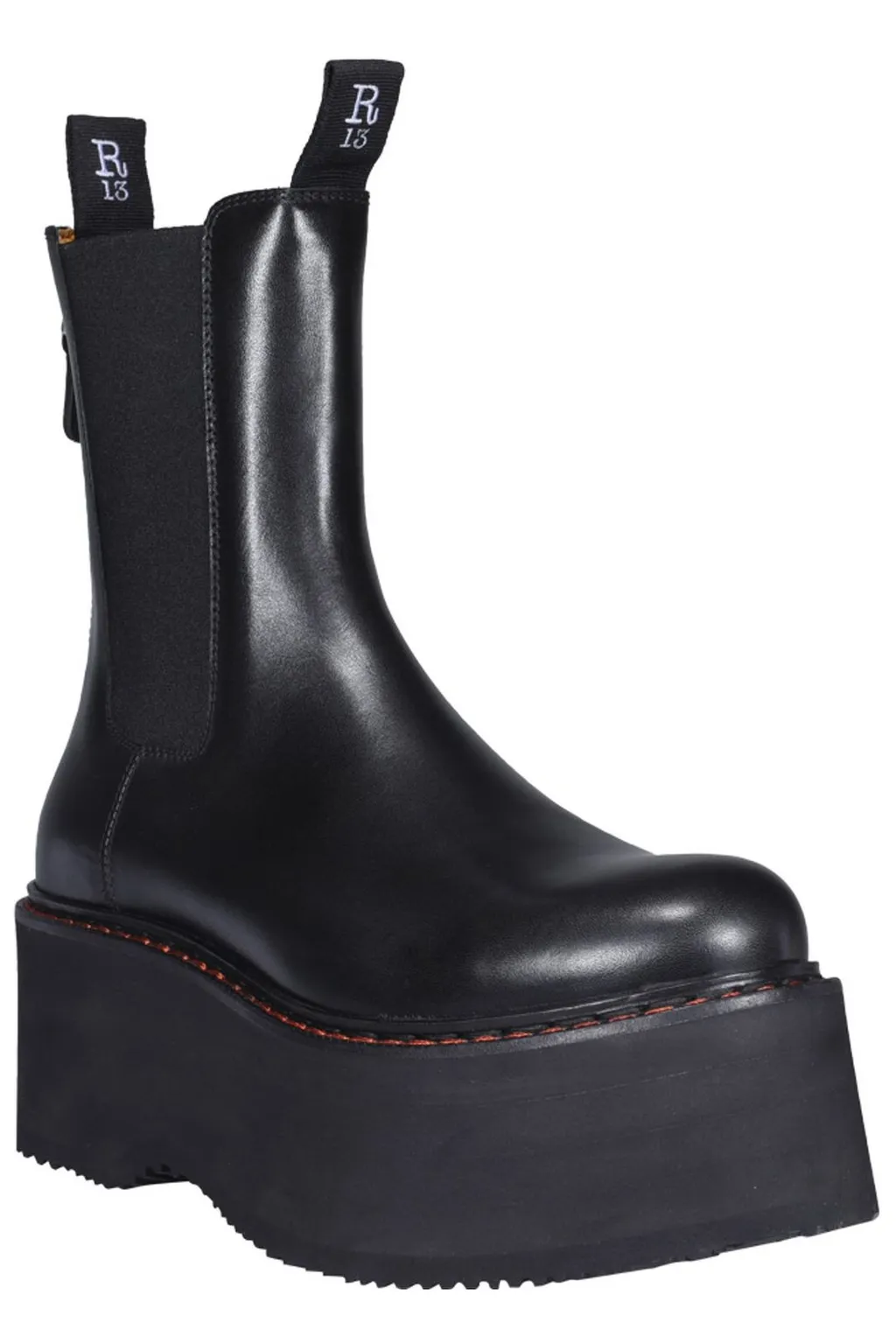 R13 Round Toe Zipped Boots