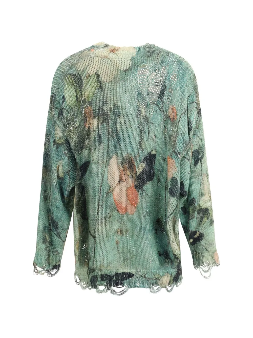 R13 Floral Printed Distressed Jumper