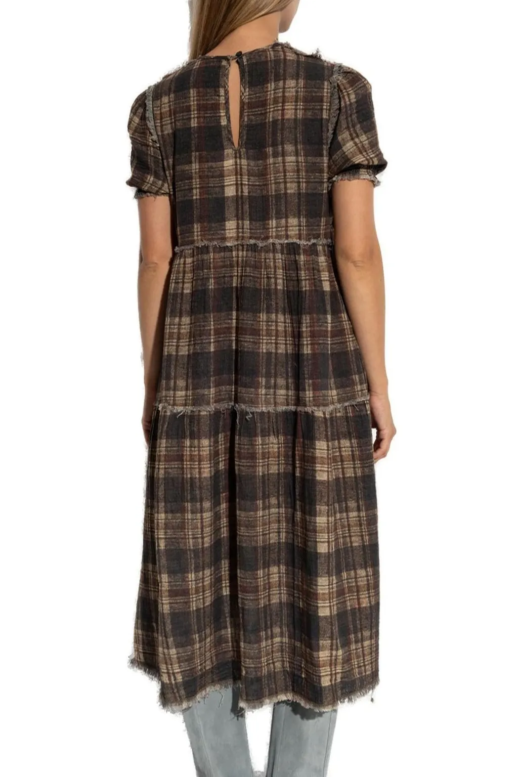R13 Reversible Shredded Relaxed Midi Dress