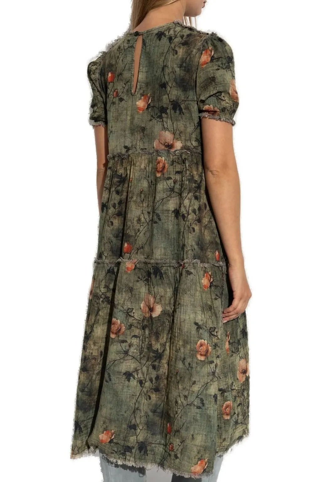 R13 Reversible Shredded Relaxed Midi Dress