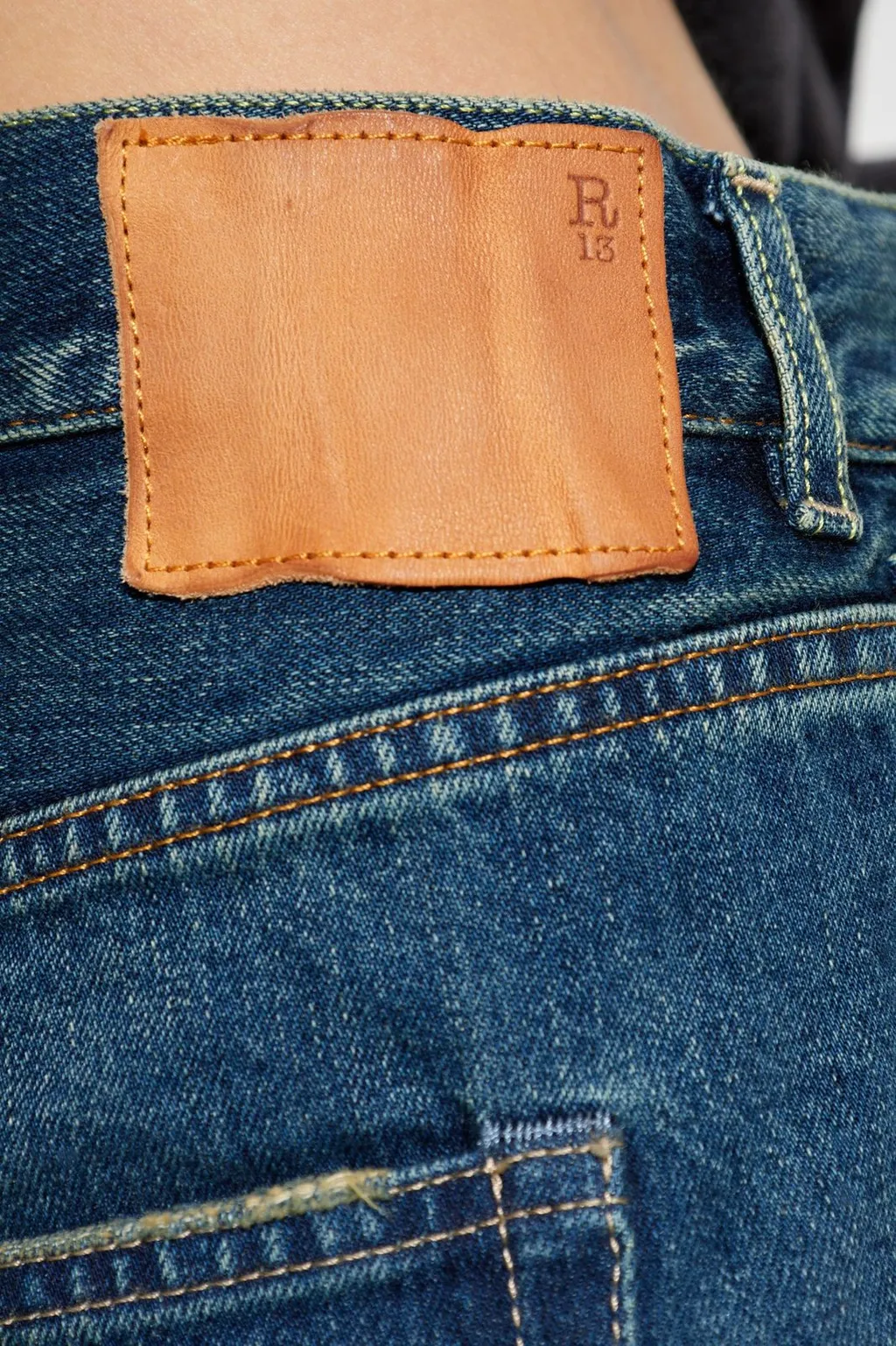 R13 Cross Over Straight-Leg Jeans