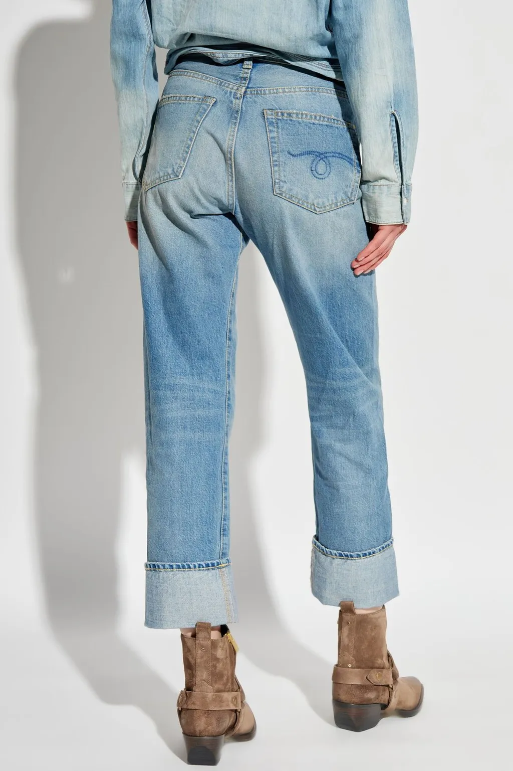 R13 Turn-Up Brim Jeans