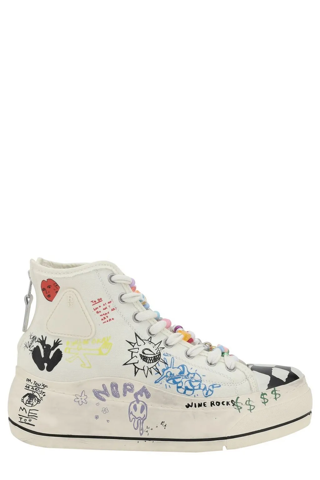 R13 Kurt Printed High Top Sneakers