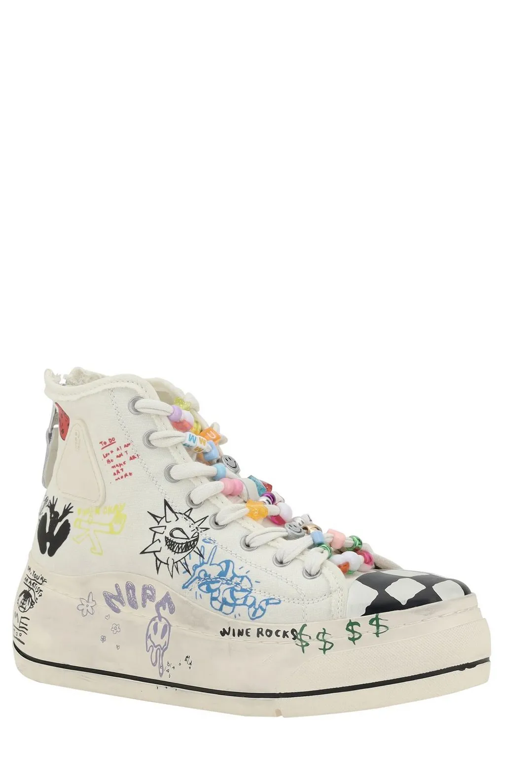 R13 Kurt Printed High Top Sneakers