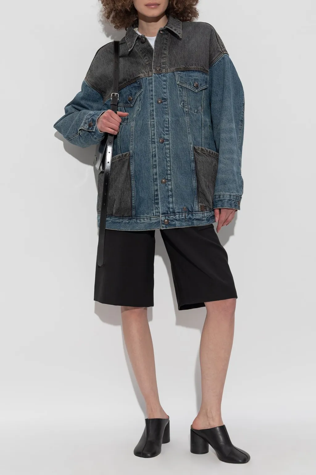 R13 Asymmetric Wrap Front Shorts