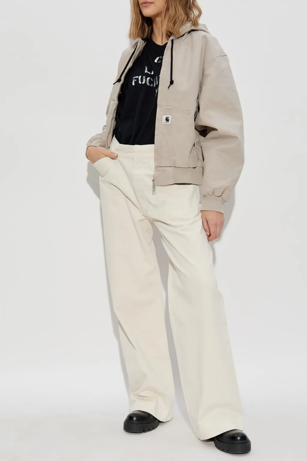 R13 Relaxed Fit Wide Leg Pants