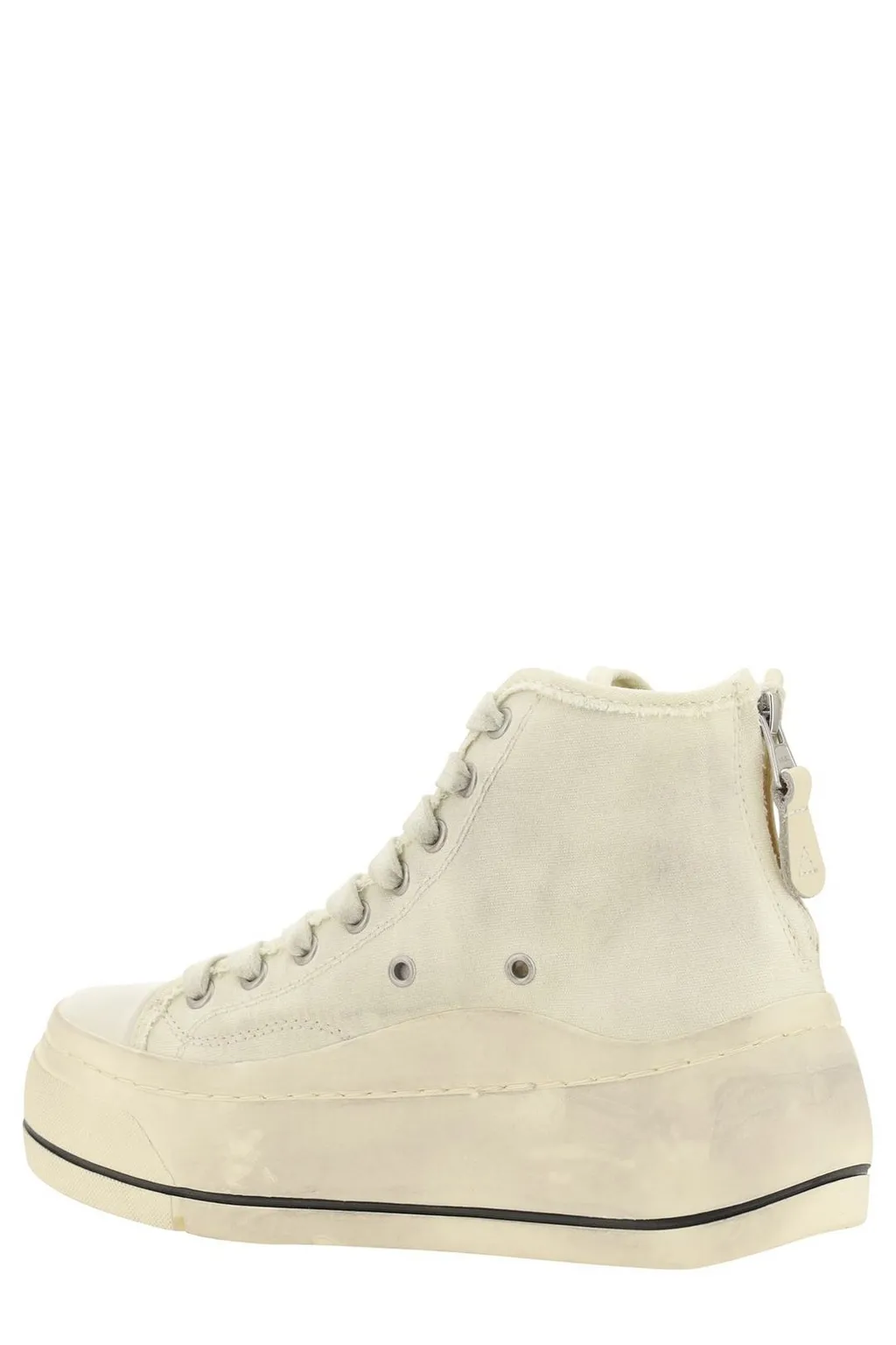 R13 High-Top Lace-Up Platform Sneakers