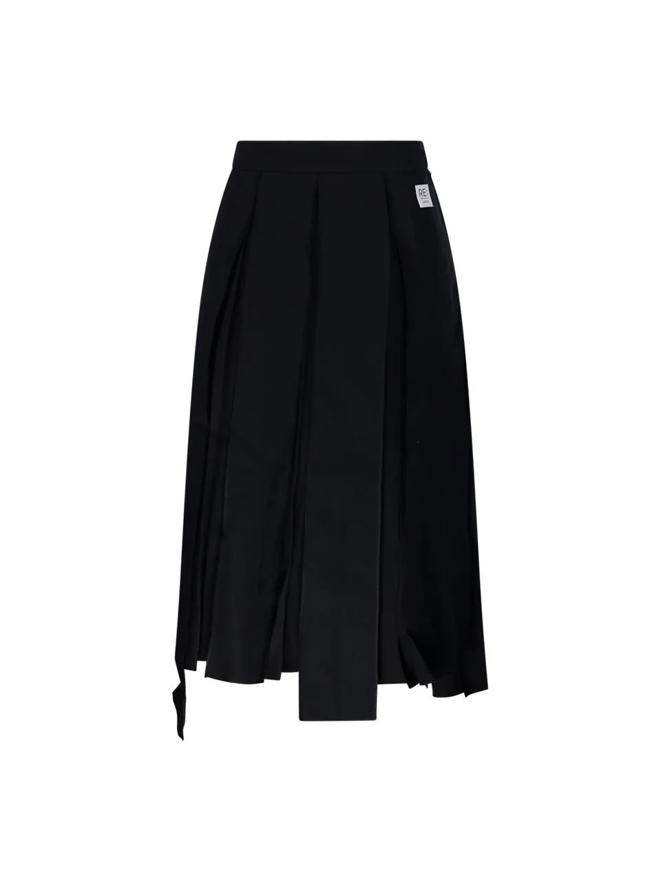 Re Code Unbalanced Pleated Skirt