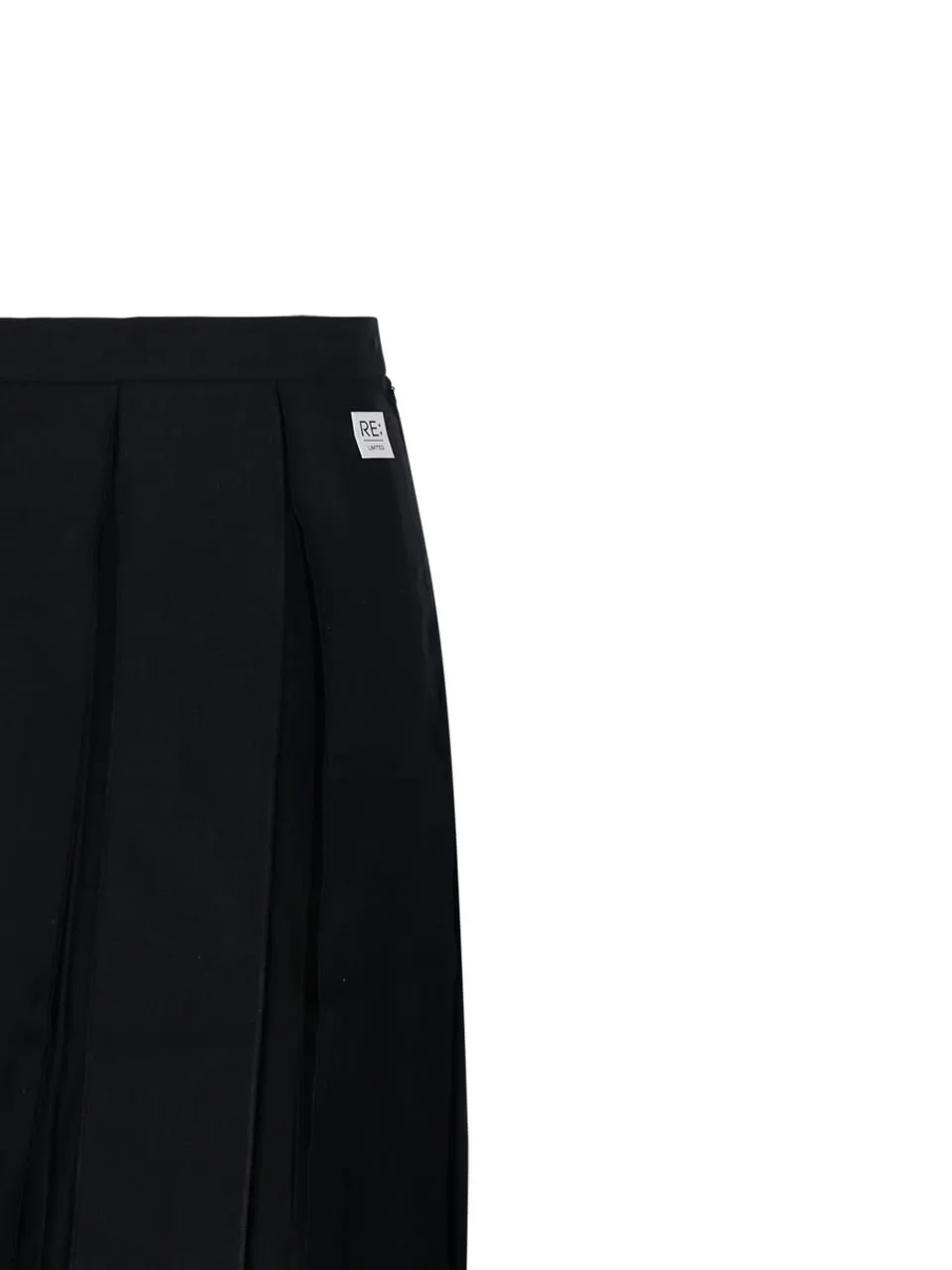Re Code Unbalanced Pleated Skirt