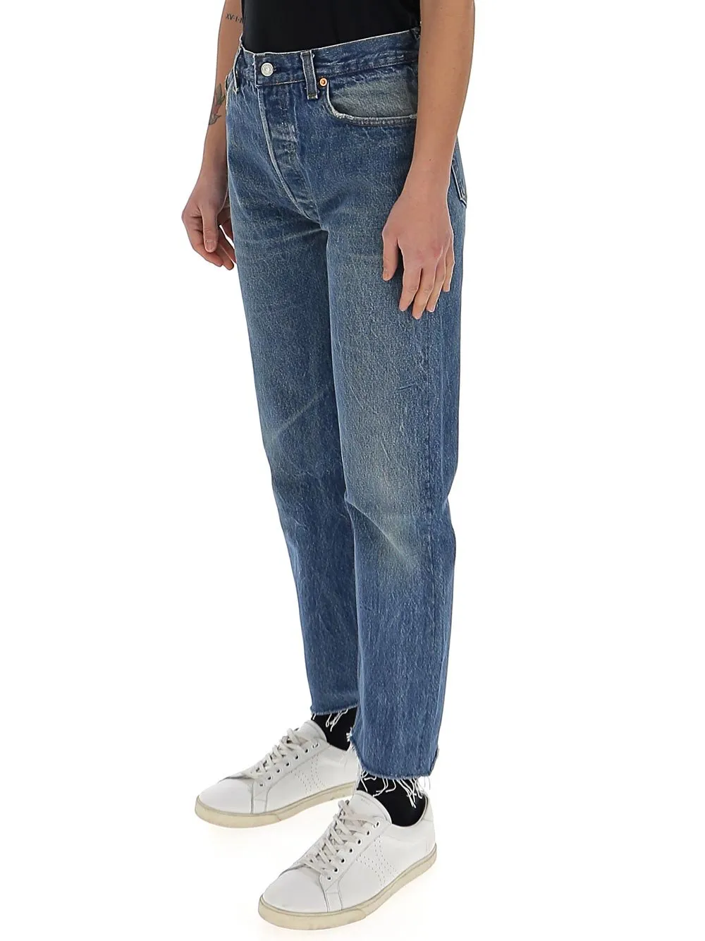 Re/Done Faded Boyfriend Denim Jeans