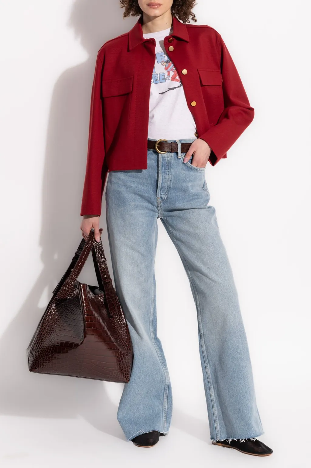 Re/Done High-Rise Wide Leg Jeans