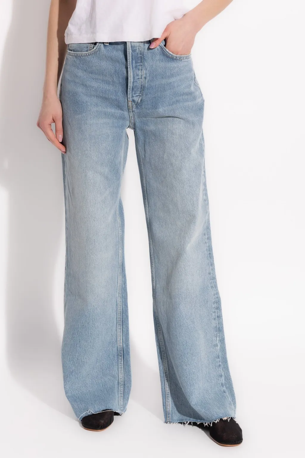 Re/Done High-Rise Wide Leg Jeans