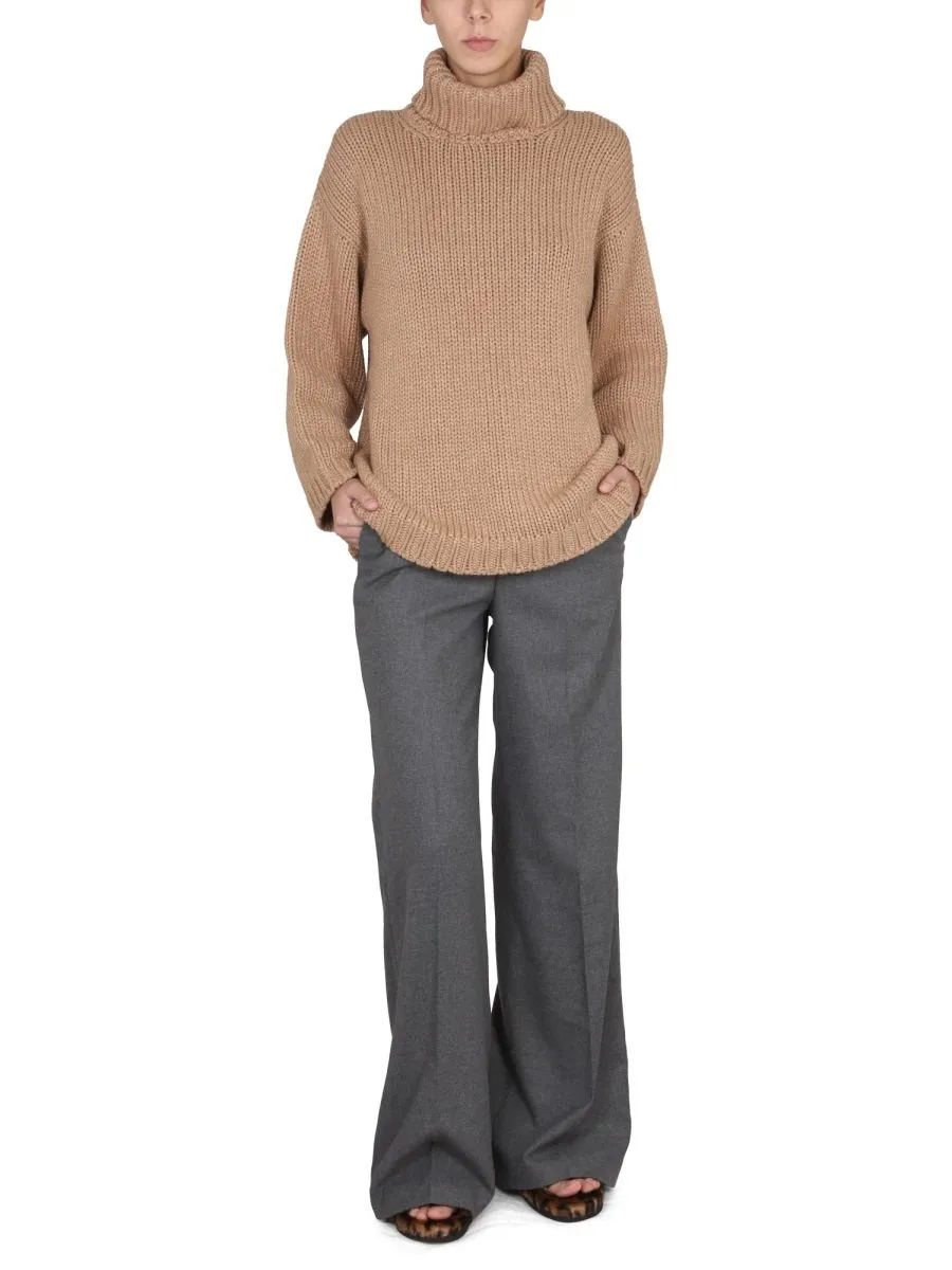 Redvalentino High-Neck Ribbon Jumper