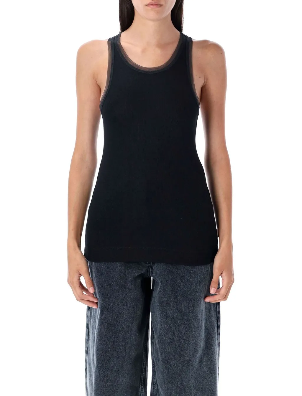 Remain Birger Christensen Tulle-Trim Tank Top