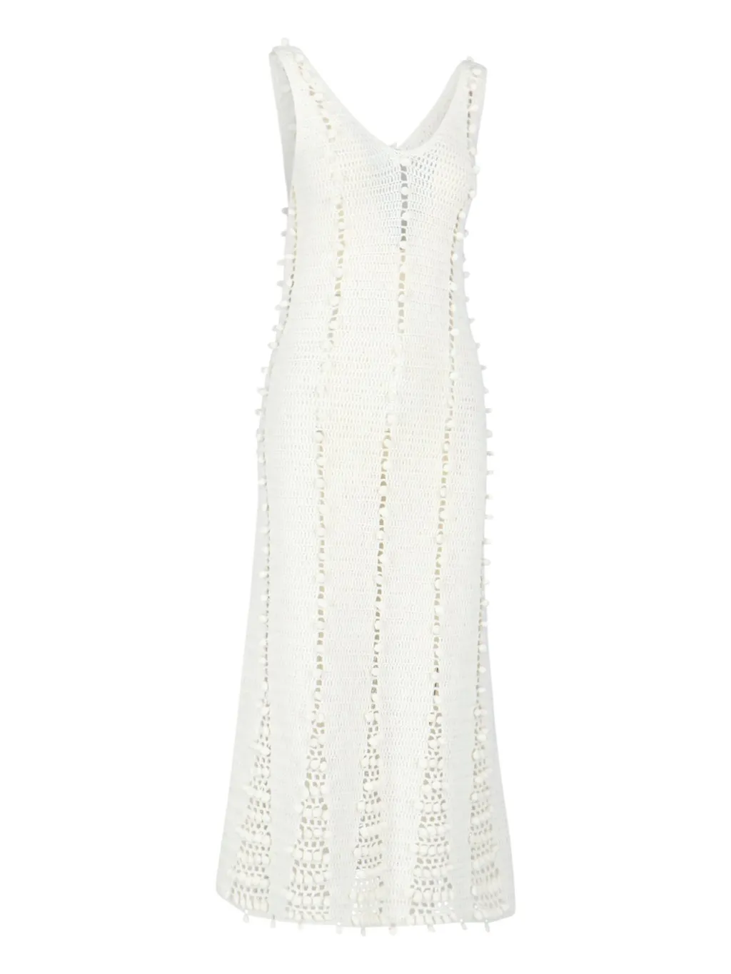 Remain Birger Christensen Crochet Knit V-Neck Dress