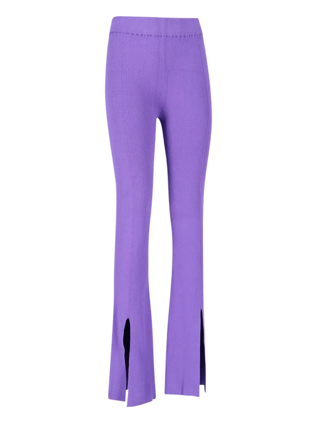 Remain Birger Christense Slit-Cuff Knitted Stretched Trousers
