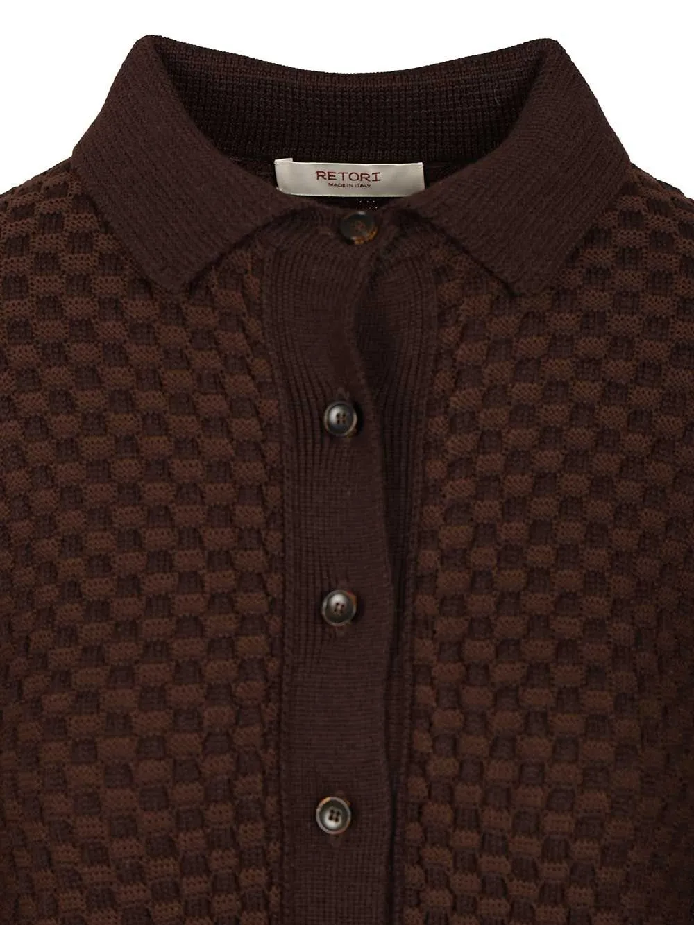 Retori Cube-Effect Knit Cardigan