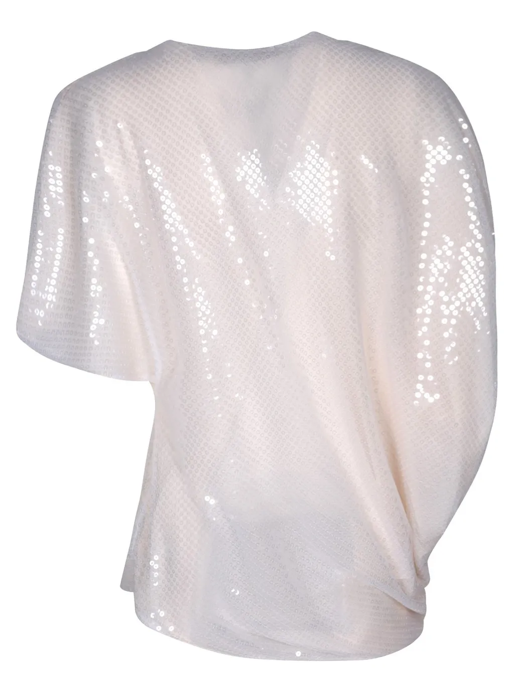 Rev Sequin Sheer Boat Neck Top