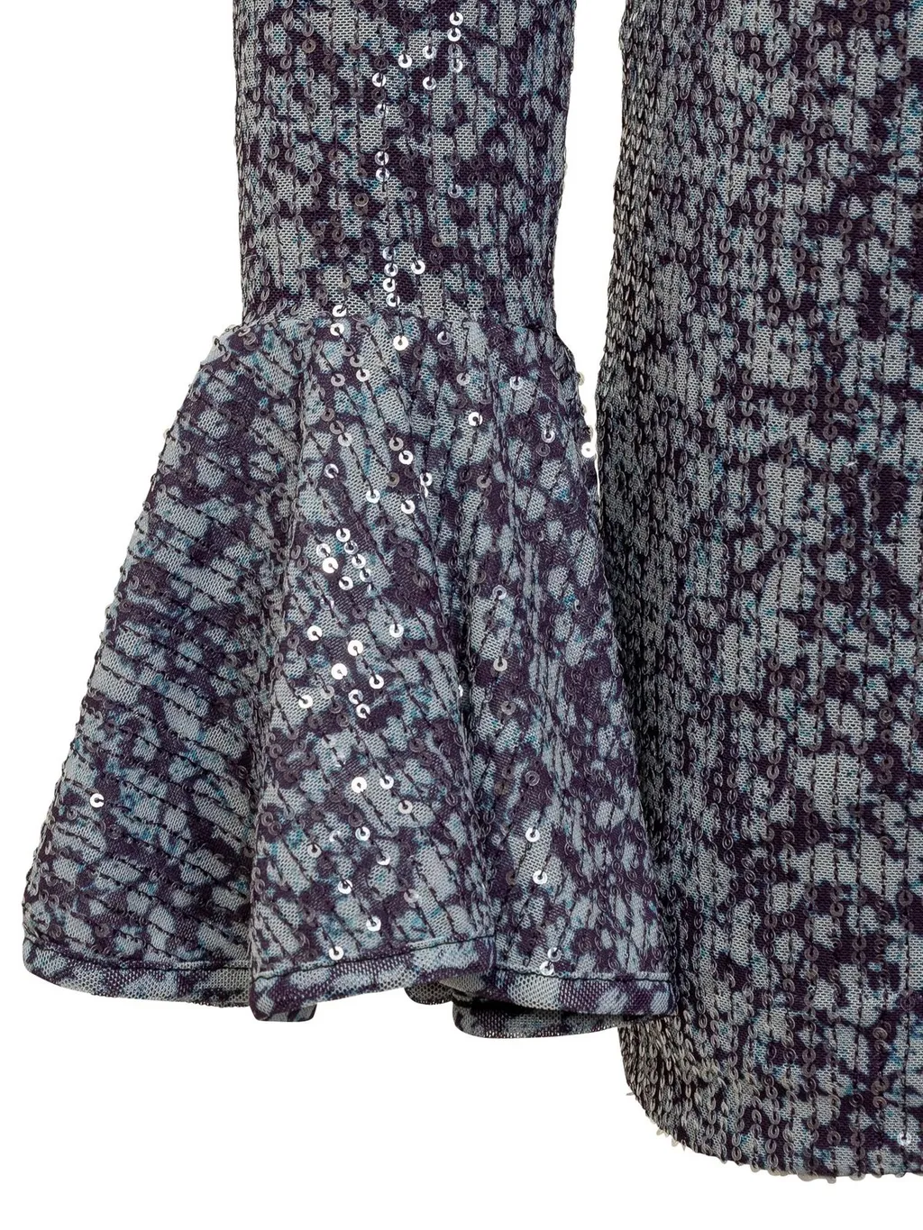 Rotate Cut-Out Detailed Sequinned Mini Dress