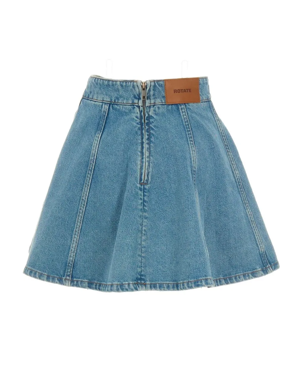 Rotate Logo Patch Denim Skirt