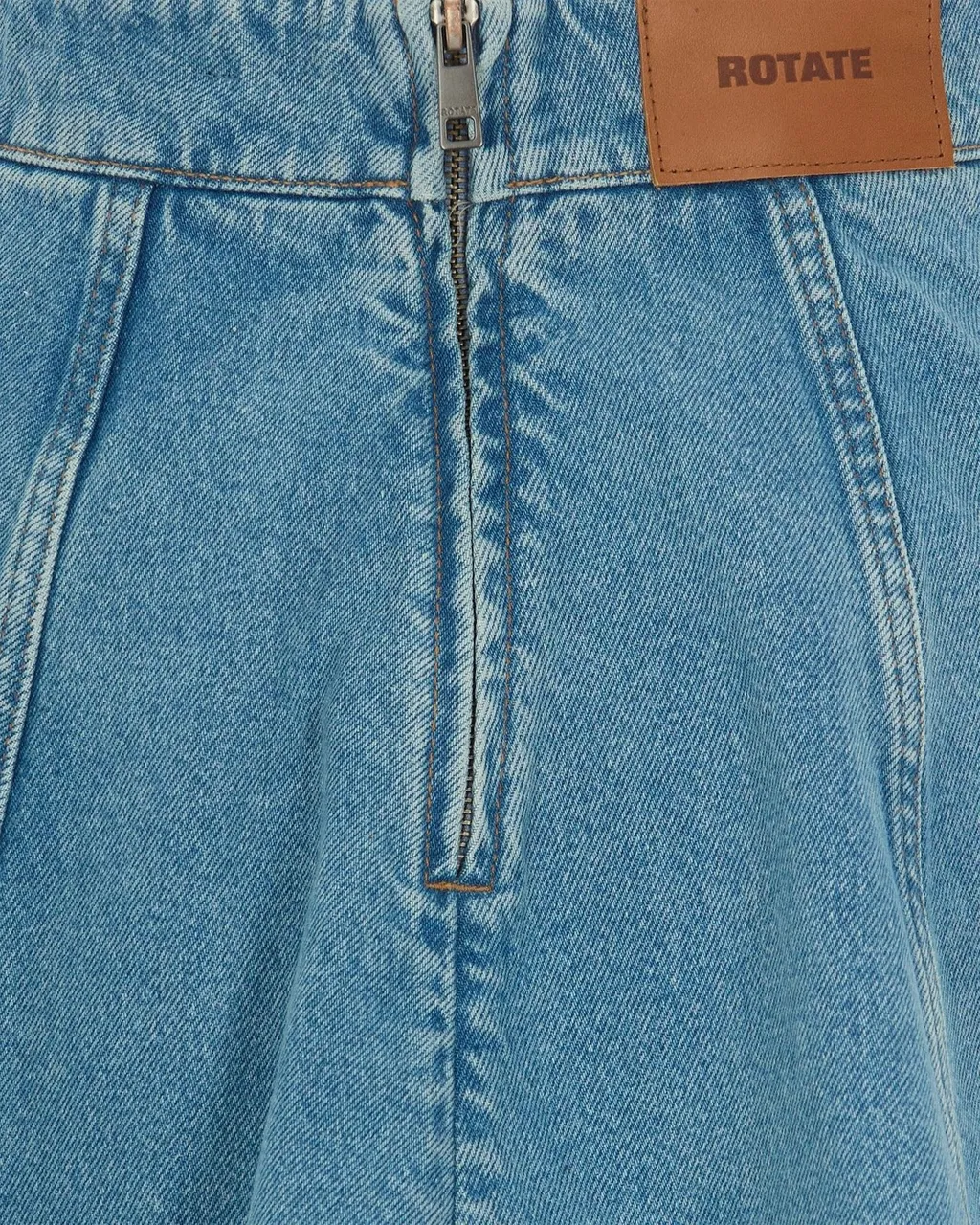 Rotate Logo Patch Denim Skirt