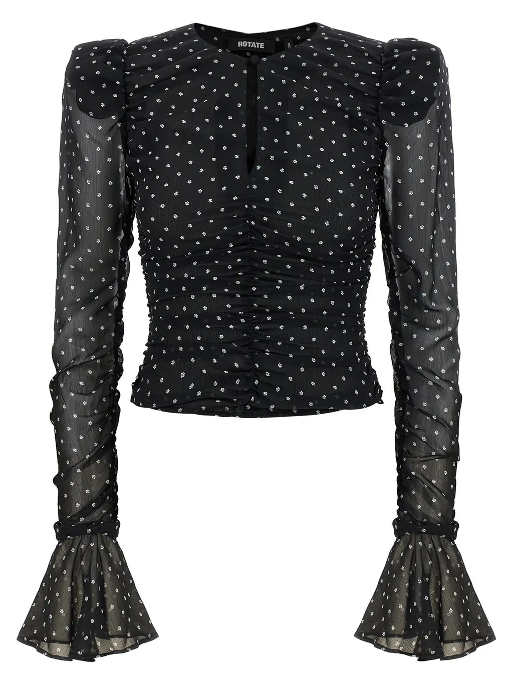 Rotate Chiffon Ruched Blouse