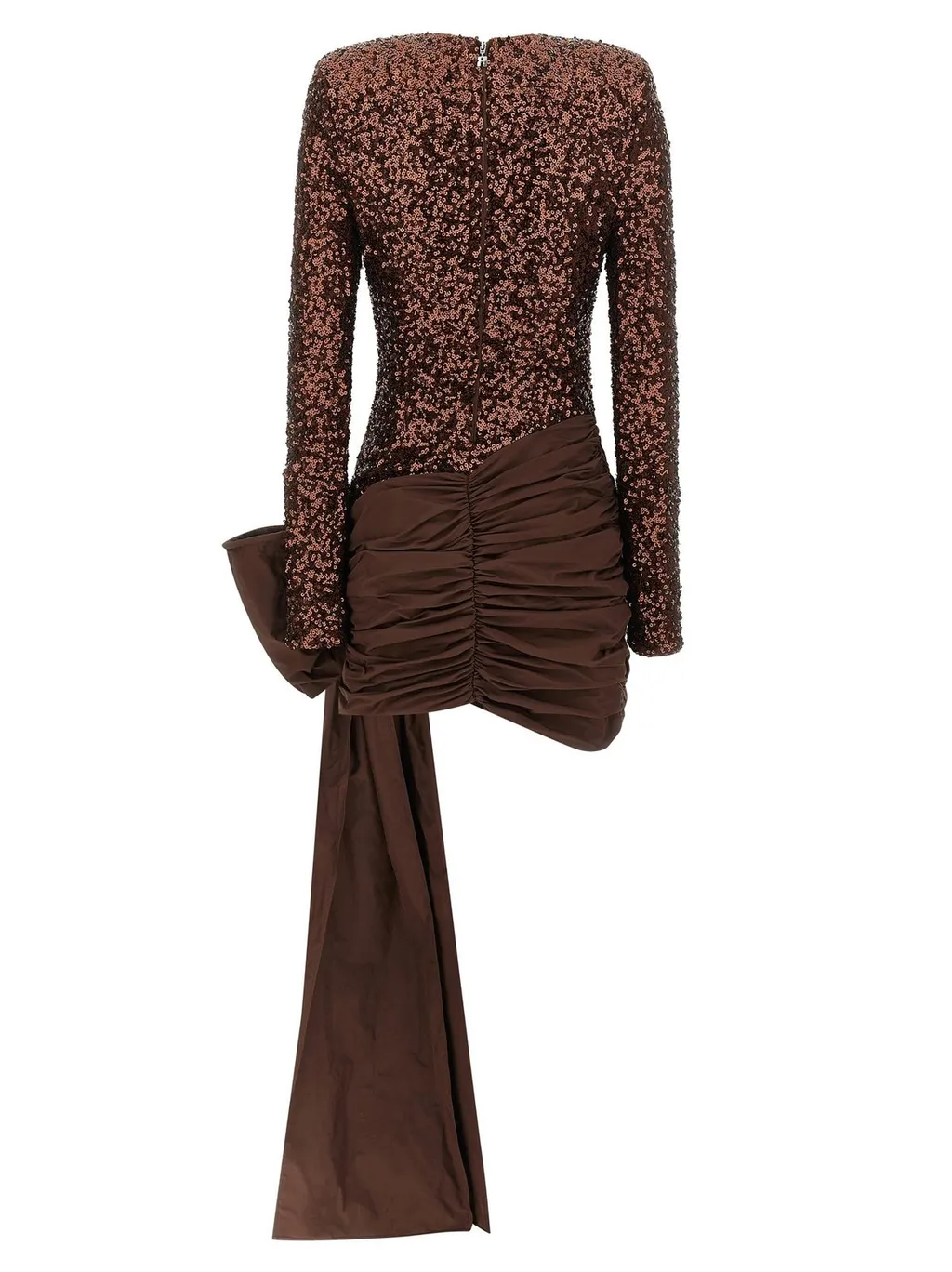 Rotate Sequin Embellished Bow Mini Dress