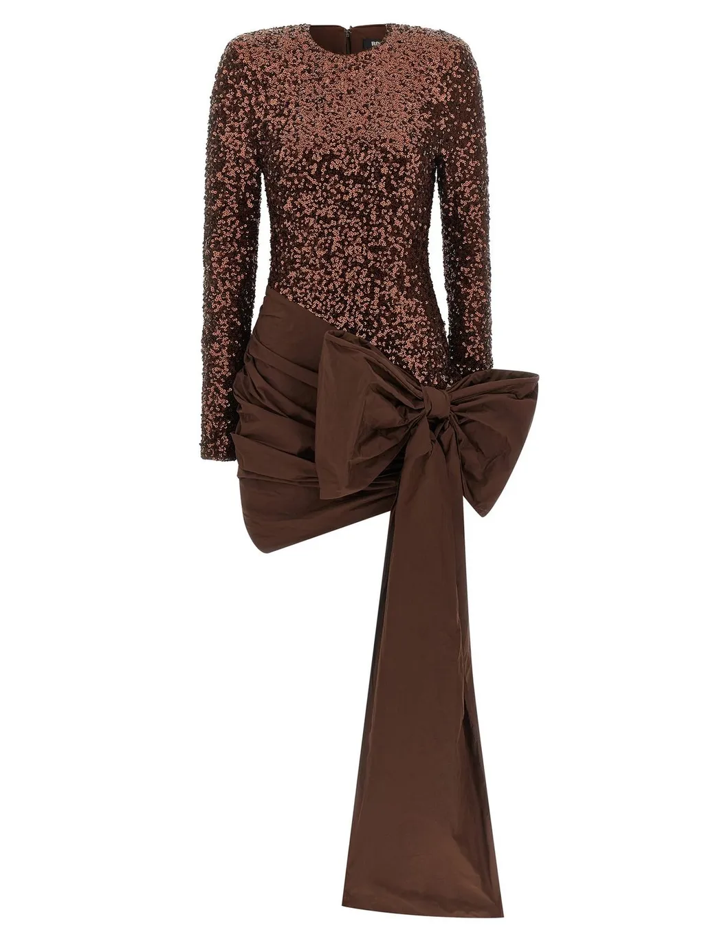 Rotate Sequin Embellished Bow Mini Dress