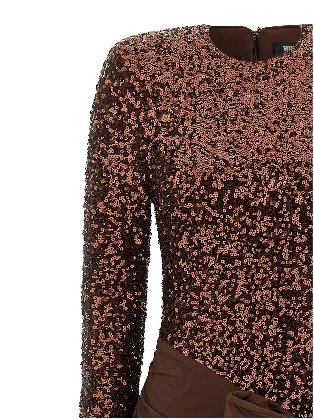 Rotate Sequin Embellished Bow Mini Dress