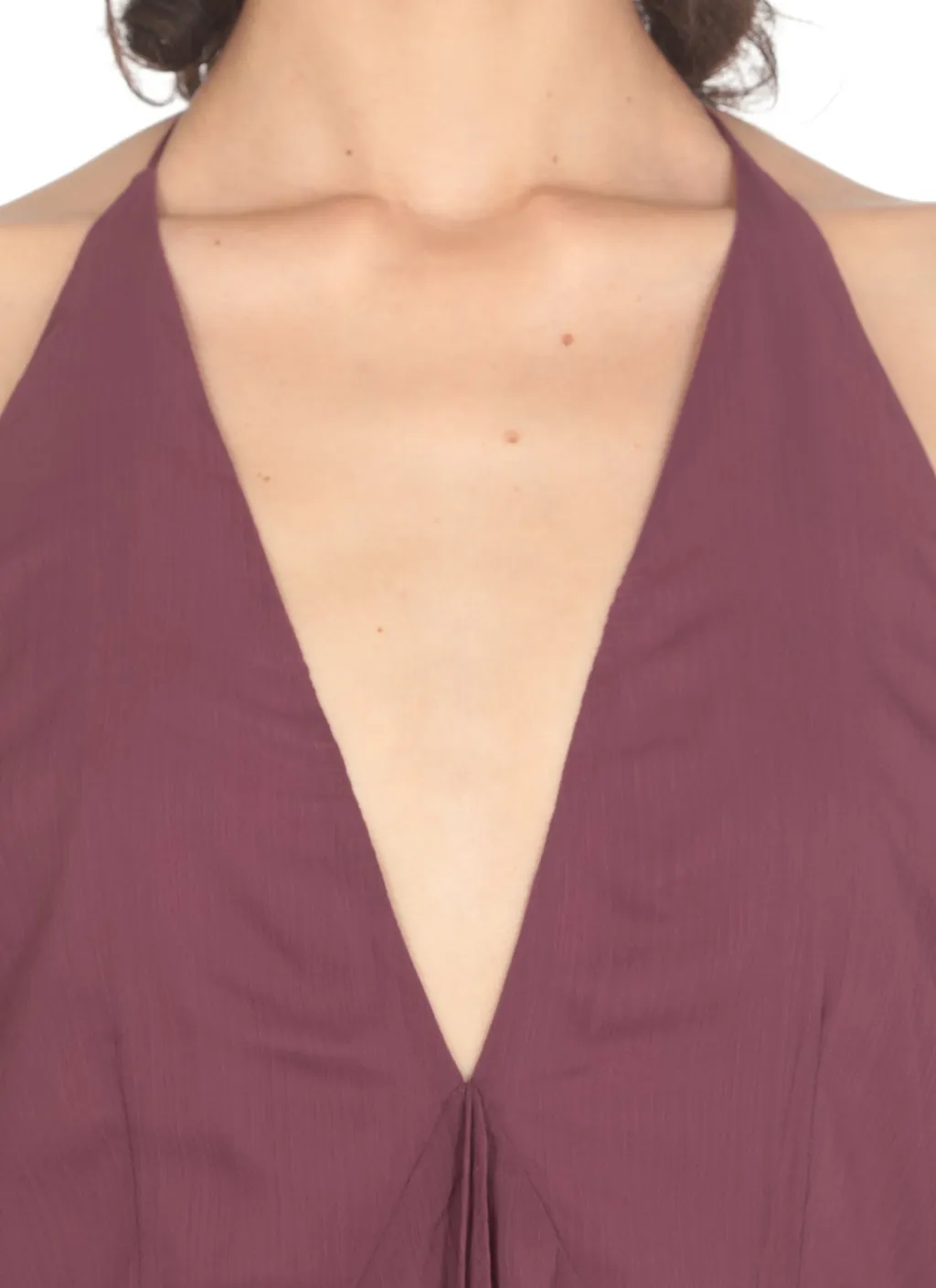 Rotate Halterneck Flared Midi Dress