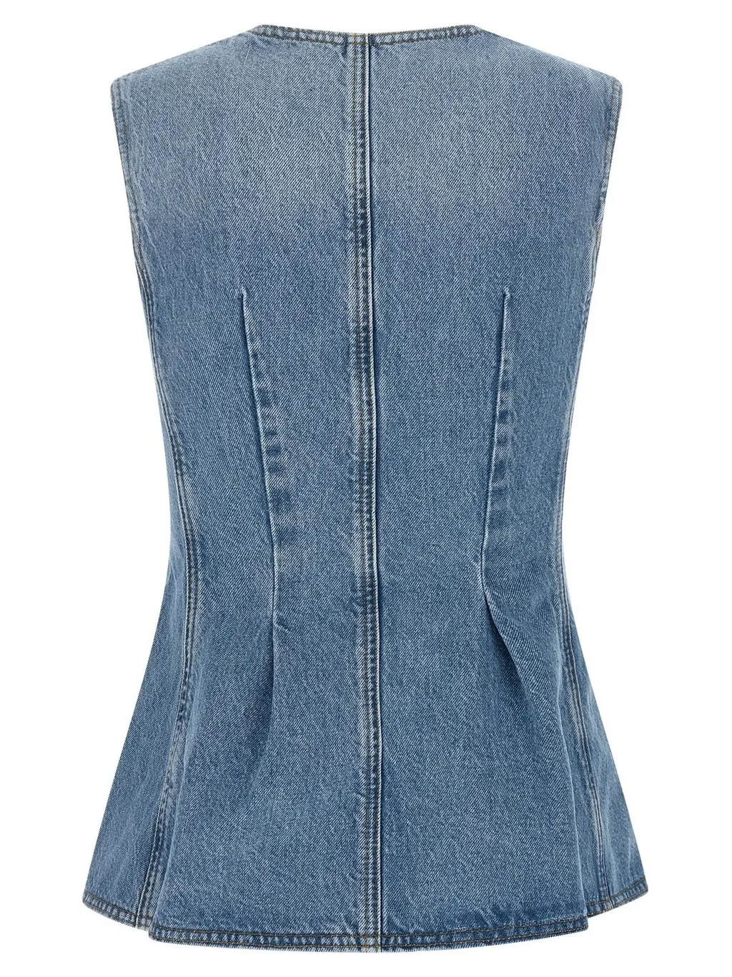 Rotate Flared Denim Top