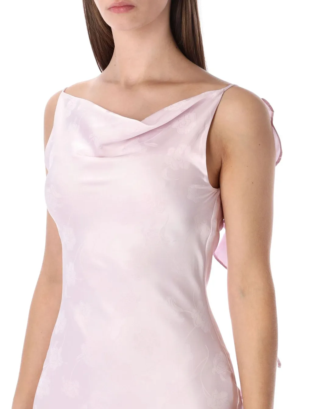 Rotate Halter Neck Maxi Waterfall Dress